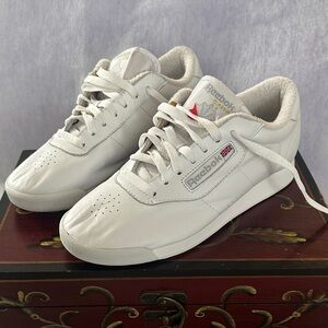 Reebok White Leather Trainers